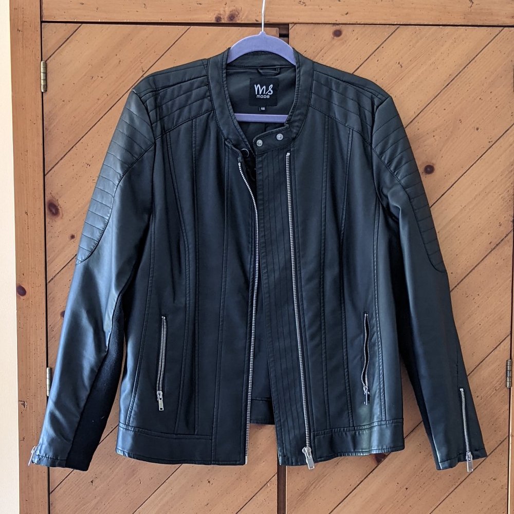 Faux leather Moto jacket Euro Sz 48